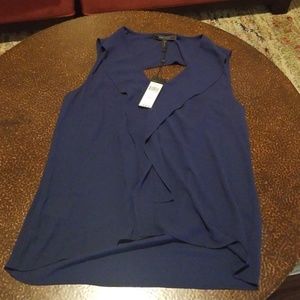 NWT BCBG classic blue blouse M